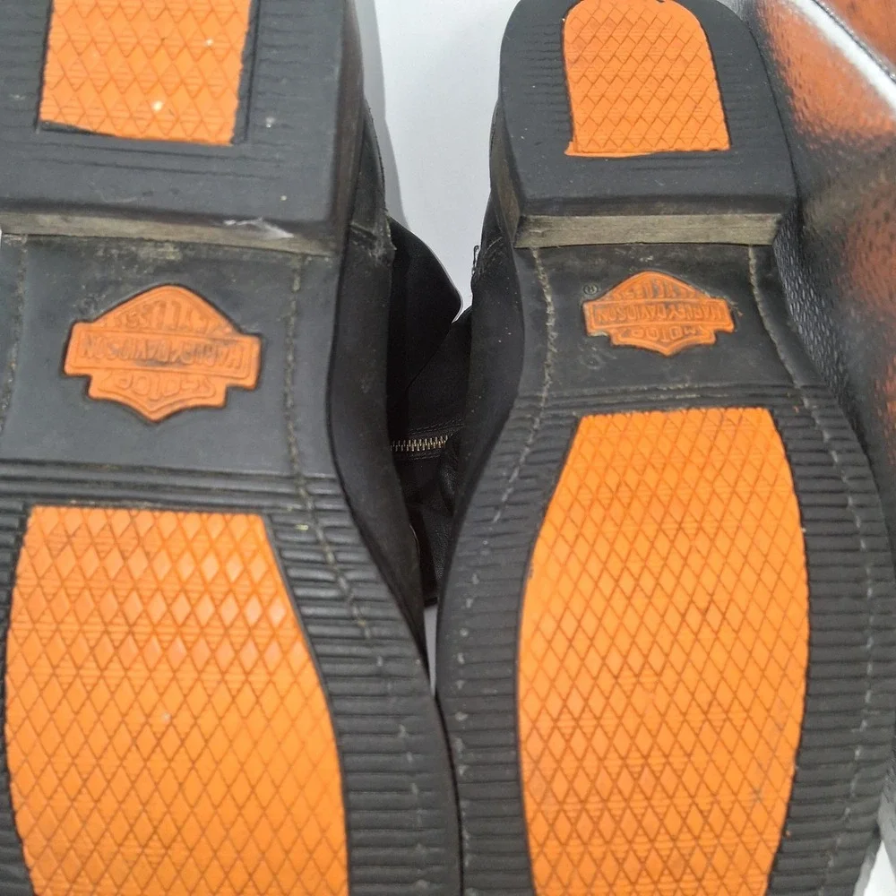 HARLEY-DAVIDSON ZIP-UP Motorycle Leather Boots / Men's 10 1/2